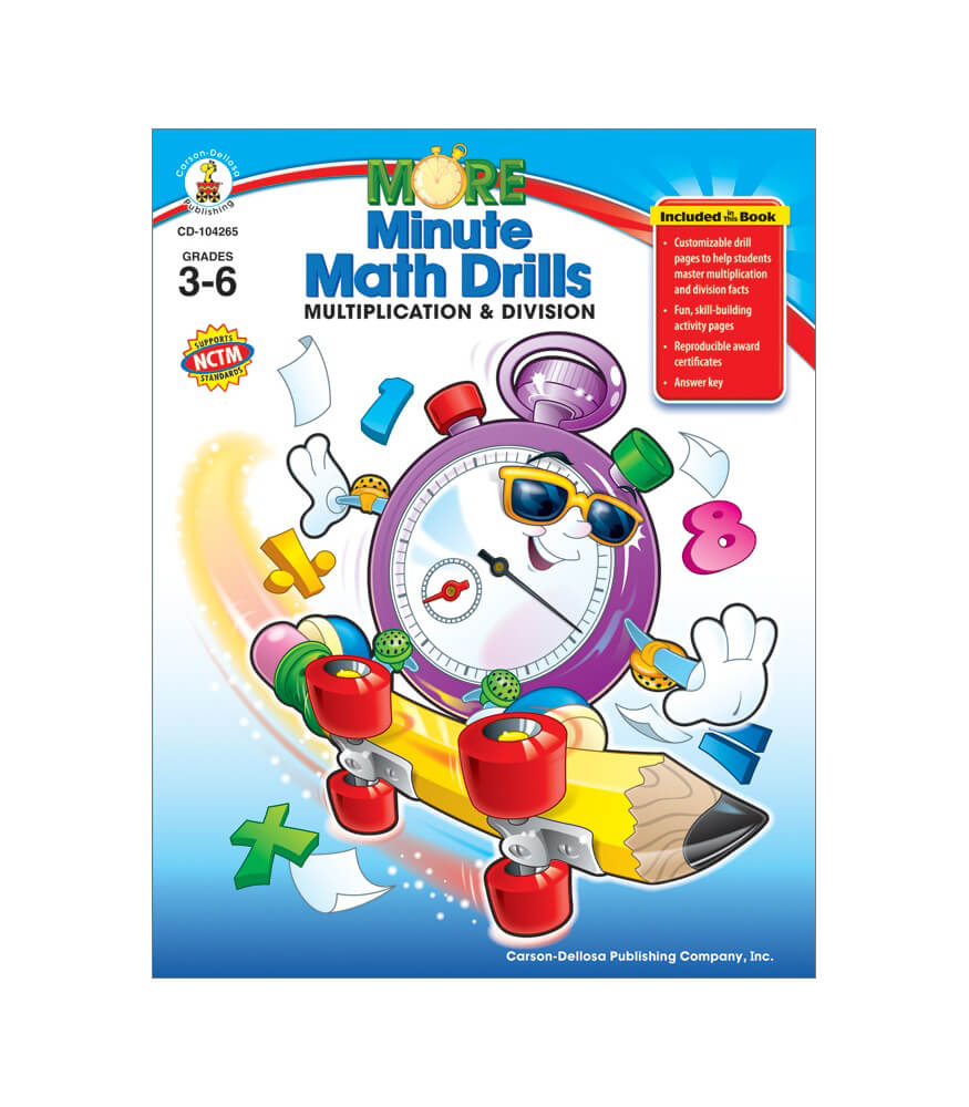 more-minute-math-drills-resource-book-grade-3-6-carson-dellosa-publishing