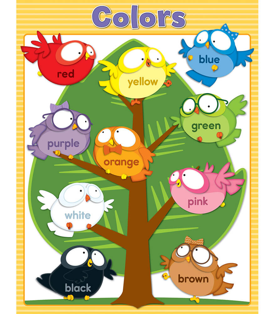 Owl Pals Colors Chart Grade PK1 CarsonDellosa Publishing