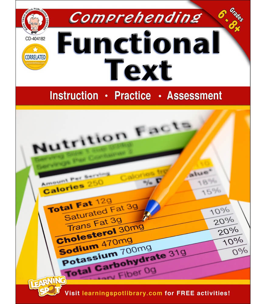 Comprehending Functional Text Workbook Grade 6-8 | Carson ...