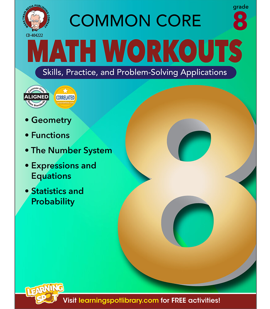 Common Core Math Workouts Resource Book Grade 8 Carson Dellosa Publishing
