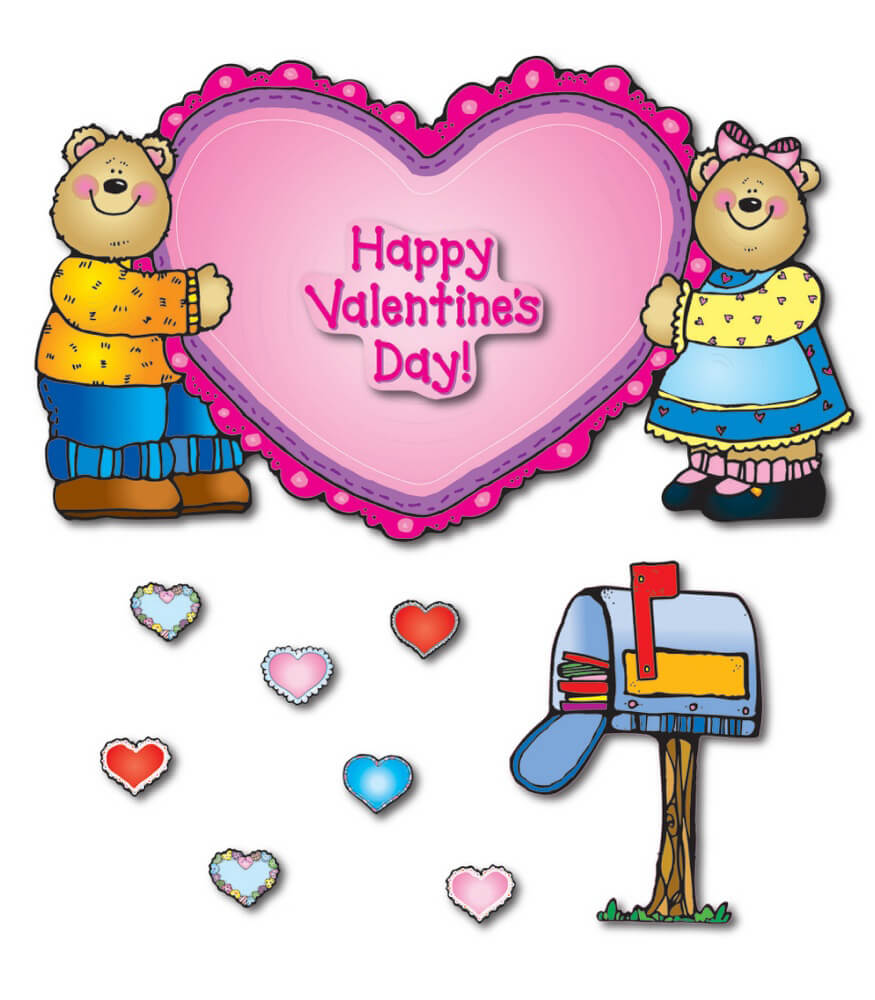 Here’s My Heart Bears Bulletin Board Set Grade PK2 CarsonDellosa