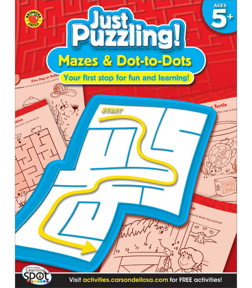 Mazes And Dot To Dots Activity Book Carson Dellosa Publishing