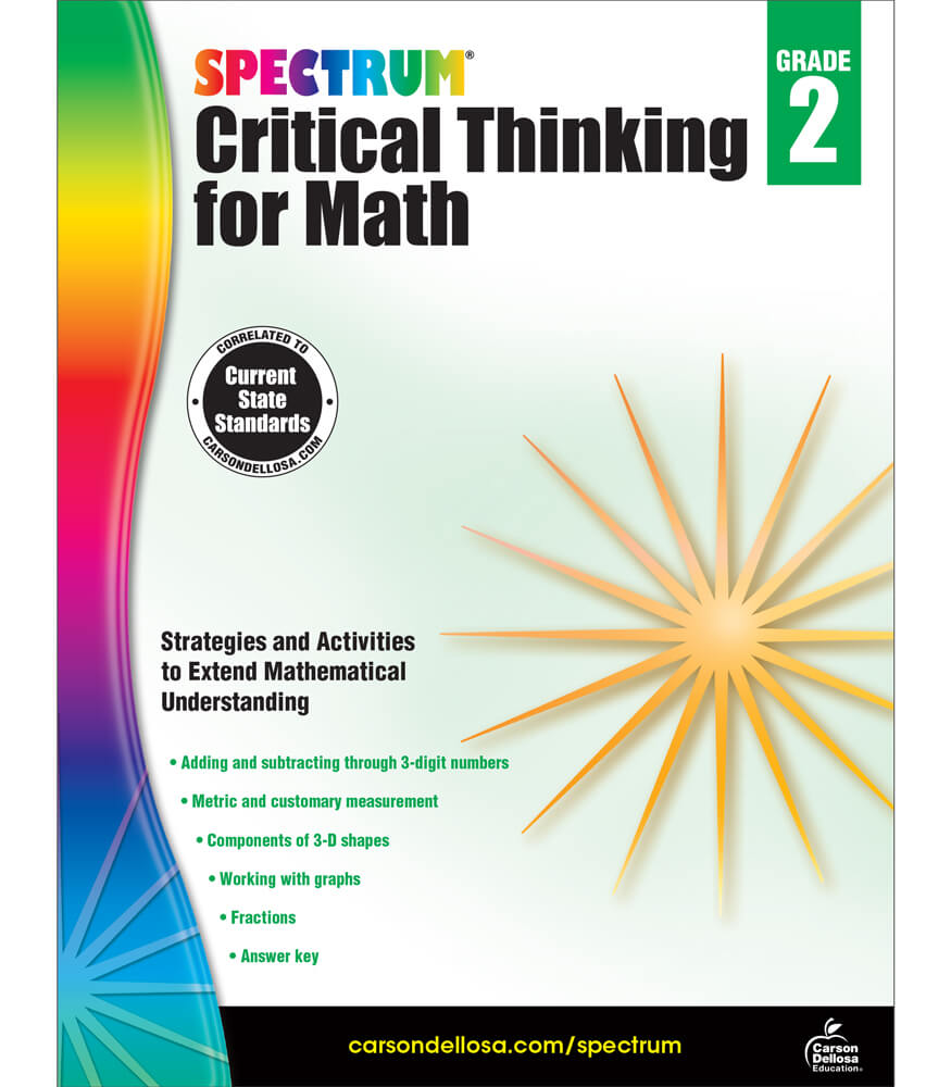 Spectrum Critical Thinking For Math Workbook Grade 2 Carson Dellosa Publishing